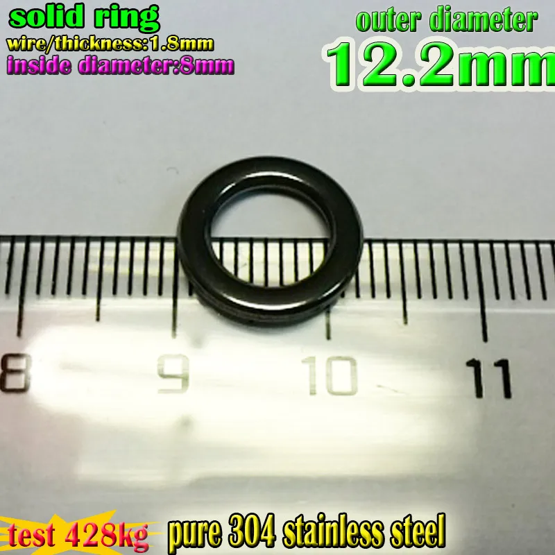

fishing lures of solid rings size 1.8*8mm*12.2mm quantity 200pcs/lot The GOOD 304 Stainless steel of the connecting ring