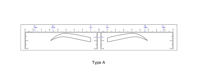 Микроблейдинг стикер одноразовые татуировки брови стикер s Ruler3D бровей инструменты для формирования аксессуары для татуировки руководство по рисованию макияж