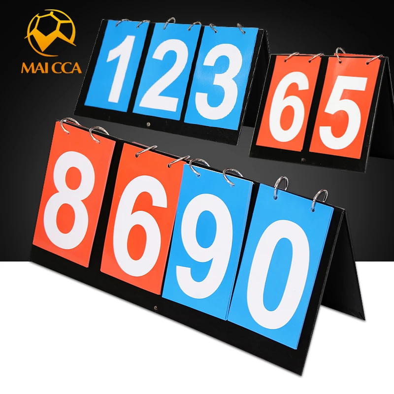 

Waterproof Sports 2/3/4-Digital Scoreboard Table Flip Score Count Board for Basketball Volleyball Football Scoreboard Flipper