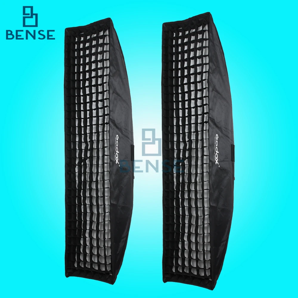 

2PCS  Godox 35x160cm Studio flash Strip Beehive Honeycomb Grid Softbox for Bowens Mount Godox