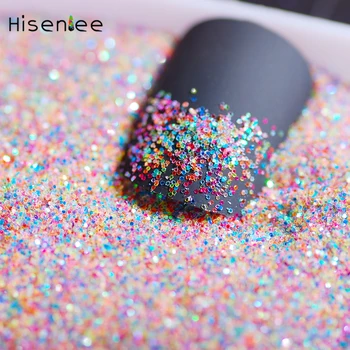 

200G / bag new high quality fashion charm flash sequins sweet summer mini nail glitter powder DIY nail art decoration