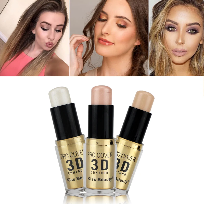 Kiss Beauty Oil Control Cover Contour Makeup Shimmer Stick Highlighter