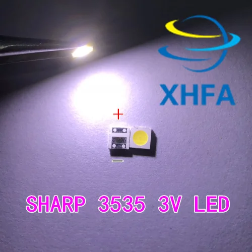 Для SHARP 1000 шт. светодиодный ТВ Применение ЖК дисплей Подсветка для 1 Вт 3В 3535 3537