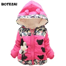 New 2019 Autumn Winter Children Minnie Hoodies Jacket Coat Baby Girls Clothes Kids Toddle Outerwear Warm