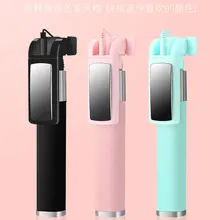 Универсальный зеркало палка для селфи монопод проводной Mini для селфи палка расширяемой для Iphone X 7 8 8 плюс samsung S8 9 плюс Xiaomi huawei