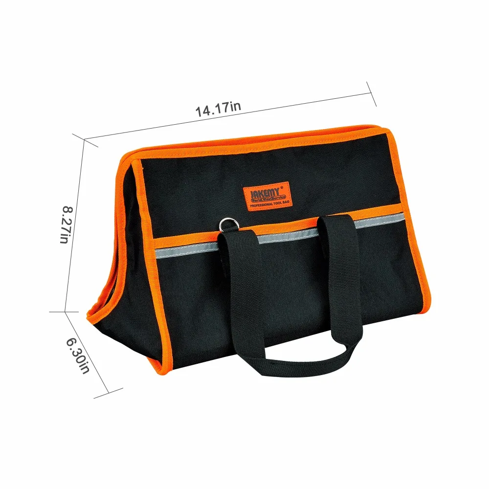 JAKEMY Professional Tool Bag Multifunctional Electrician Tool Bag 36x16x21cm