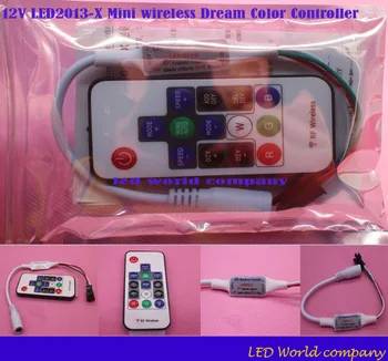 

free shipping 12V LED2013-X Mini wireless Dream Color Controller For WS2811 WS2812B LED strip