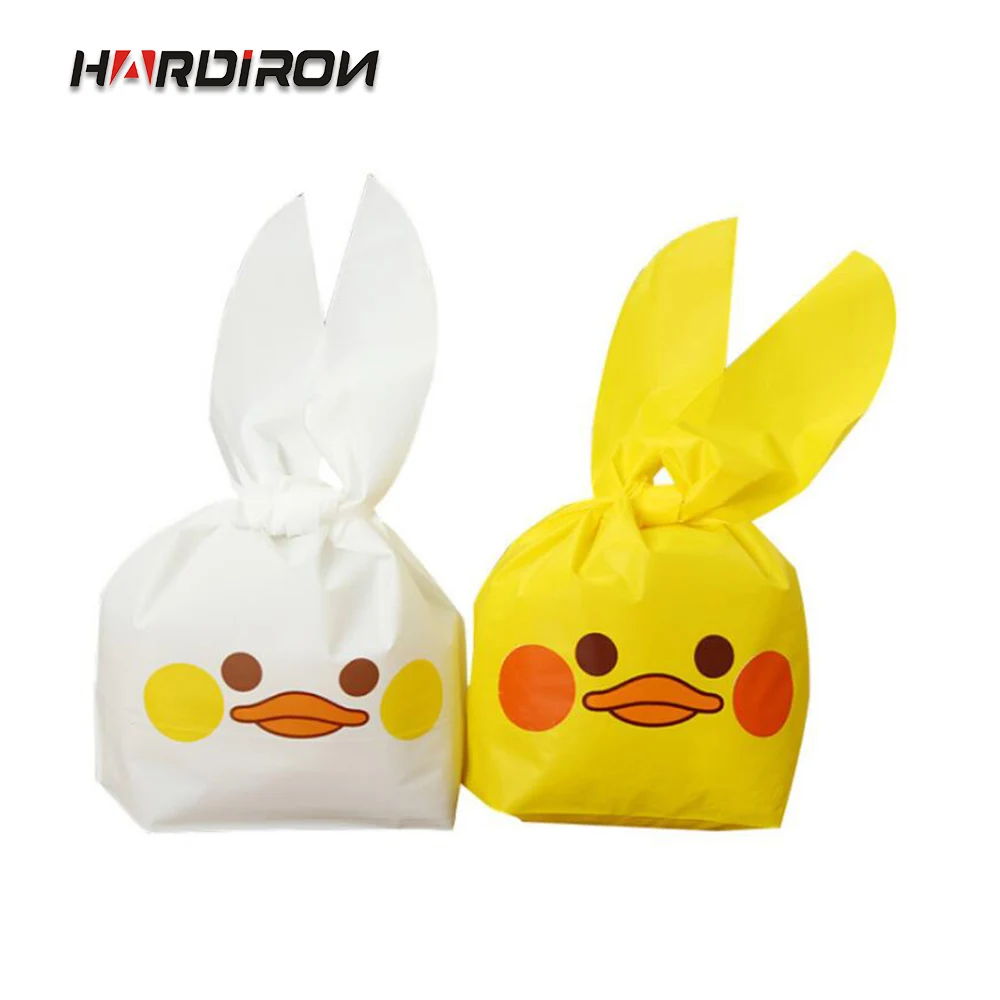 

100PCS Cute Long Bunny Rabbit Ears Gift Bag Easter Candy Gift Set Plastic Party Cookie Snack Birthday Decoration Kids Gift