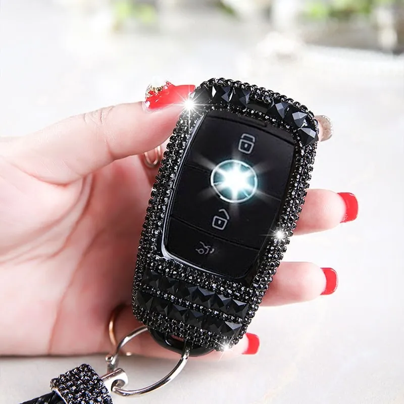 For Mercedes Benz 2016 2017 E200L E300L E320L Car key case shell Diamond Cover Styling Accessories With keyChain Ring | Автомобили и