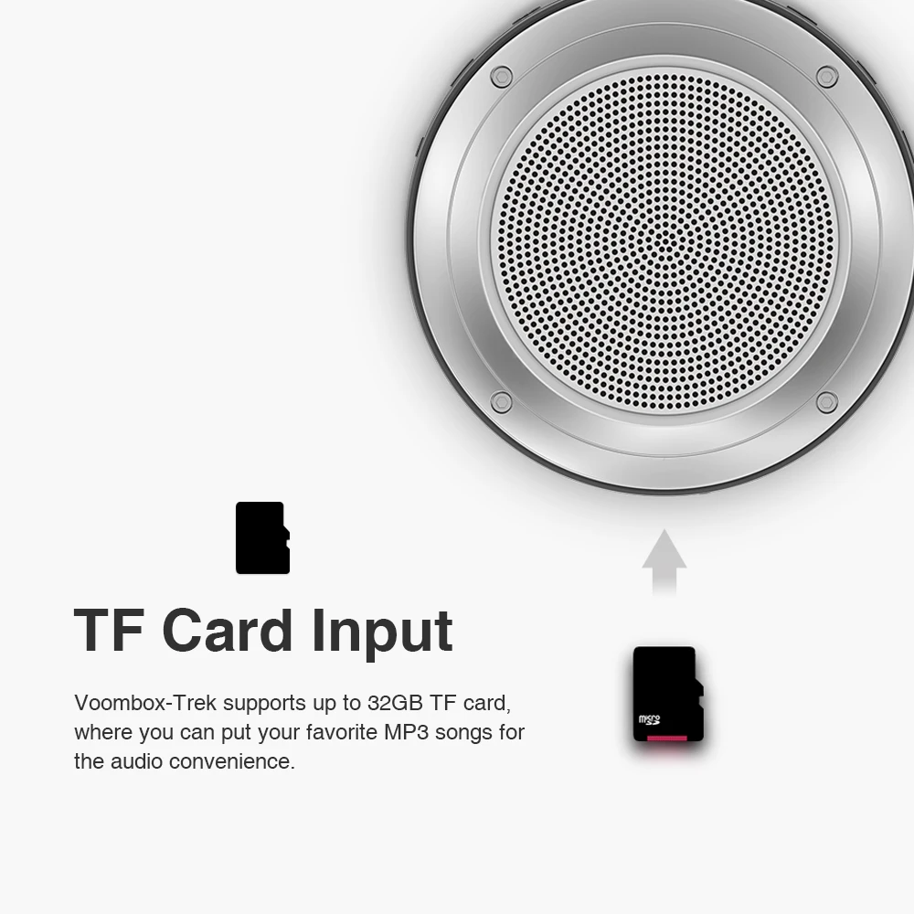 Divoom Voombox Trek Портативный Bluetooth Динамик TF карты Поддержка тяжелый бас длительностью до 6 часов непрерывной работы IPX5 Водонепроницаемый