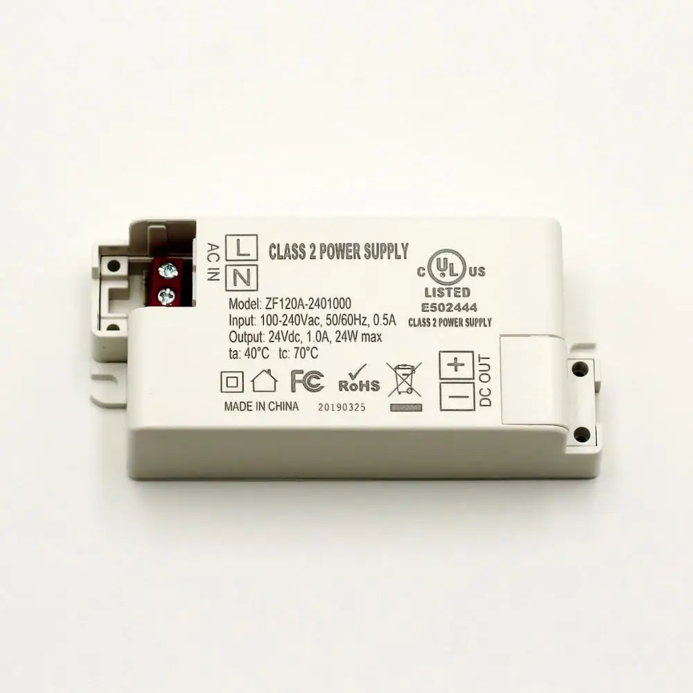 100PCS/LOT Class 2 power supply UL24V1A24W compatibility strong stability high LED constant voltage power supply