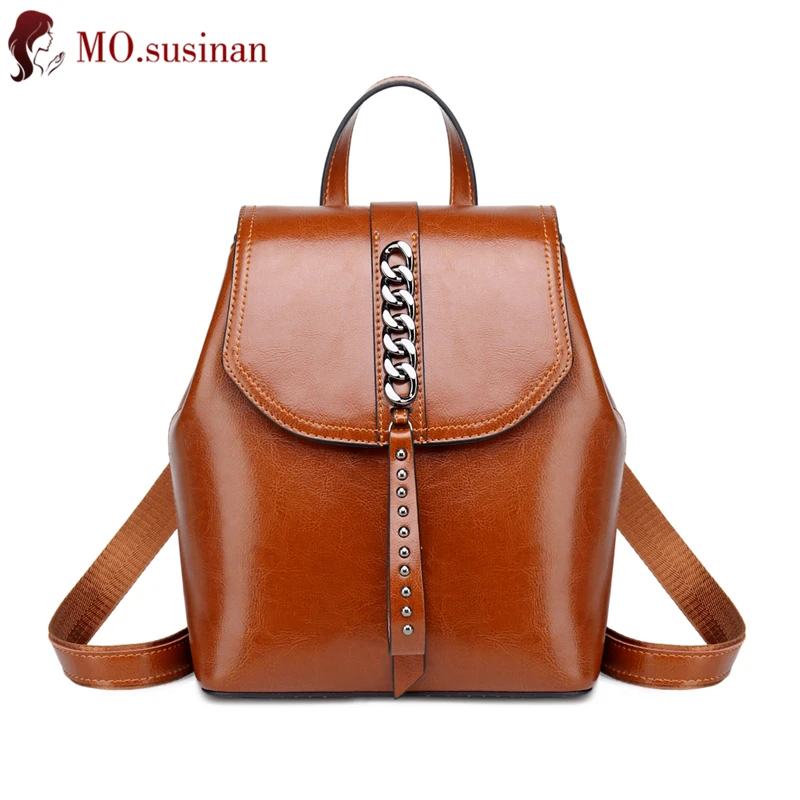 

Split Leather Backpack Women High Quality Cowhide Bagpack Fashion Vintage Casual Ladies Back Pack Anti-theft Travel Backpack Red