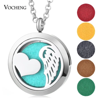 

10pcs/lot 30mm Perfume Locket Jewelry Pendant Heart316L Stainless Steel Magnetic locket without Felt Pads VA-414*10