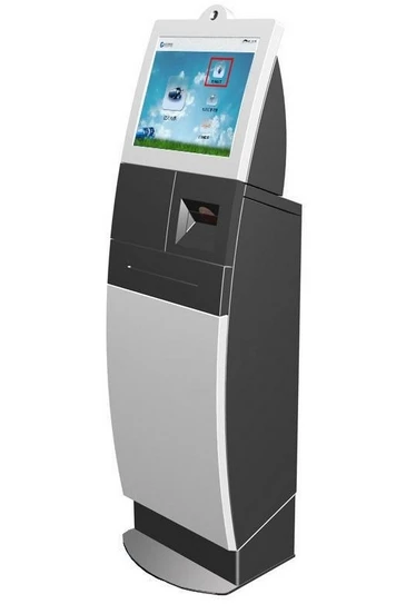 Touch screen bill payment kiosk with return