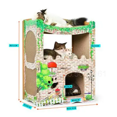 

Shaking the same cat villas climbing frame house cat grinding claws grabbing corrugated paper cat litter supplies