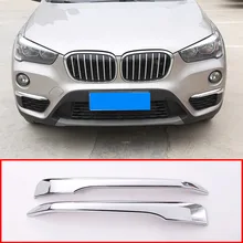 2 stücke ABS Chrom Für BMW X1 F48 2016 2017 2018 2019 Auto Vorderen kopf Nebel Lampe Cover Zierleiste zubehör