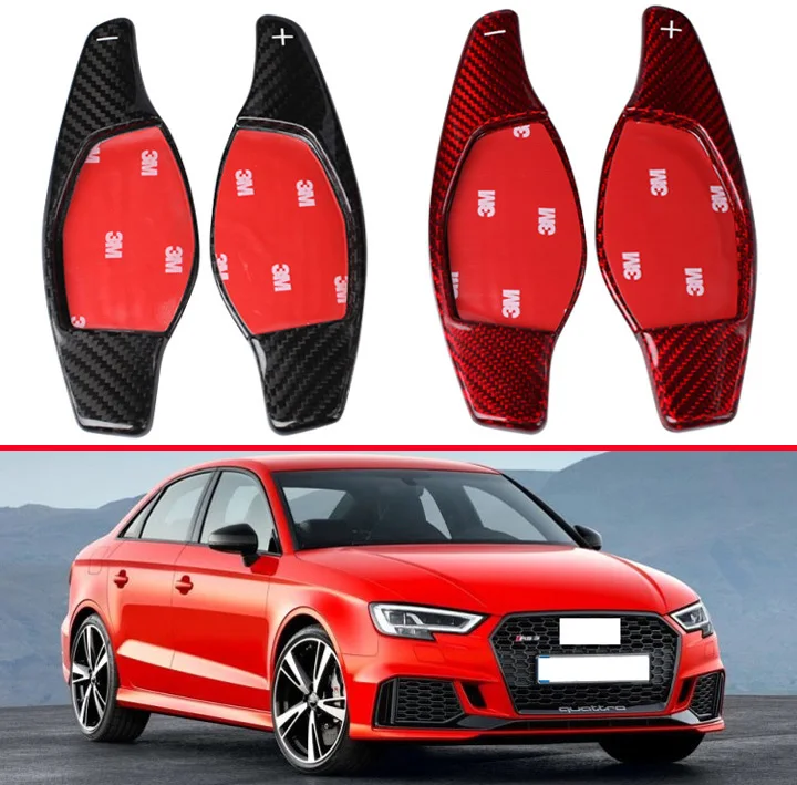 For Audi RS3 2018 2019 2020 Carbon Fiber Steering Wheel Shift Paddle Extension