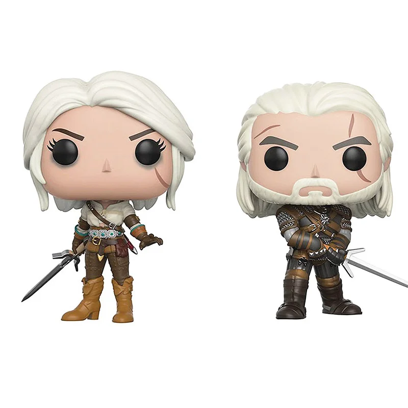 Экшн фигурка виниловая FUNKO POP The Wicher Geralt & Ciri Коллекционная модель игрушки для