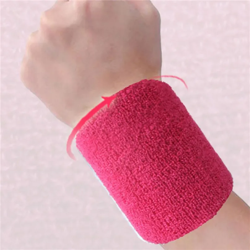 Absorb Sweat Cotton Wristbands Wrist Bands Sweatbands Sweat Band for Sport Tennis Soft and comfortable #2D22 (18) - 
