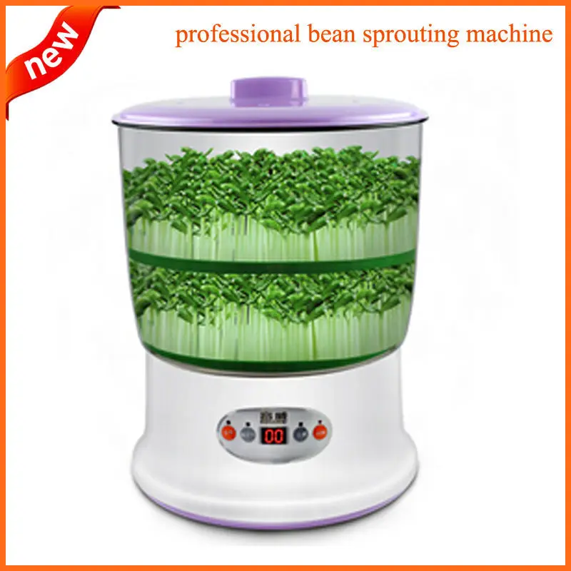 Bean Sprout Maker большой емкости Новое Обновление Умный зеленый Семена бобов, растущий автоматический аппарат для проращивания фасоли 220 В