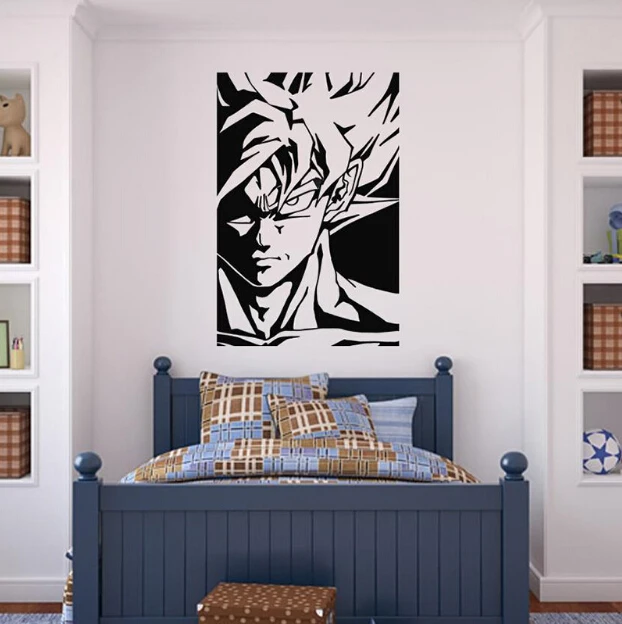 

GOKU Dragon Ball Z Decal Removable WALL STICKER Graphics Art House Decoration Vinyl Cartoon Decals for Kids Room Free Shipping