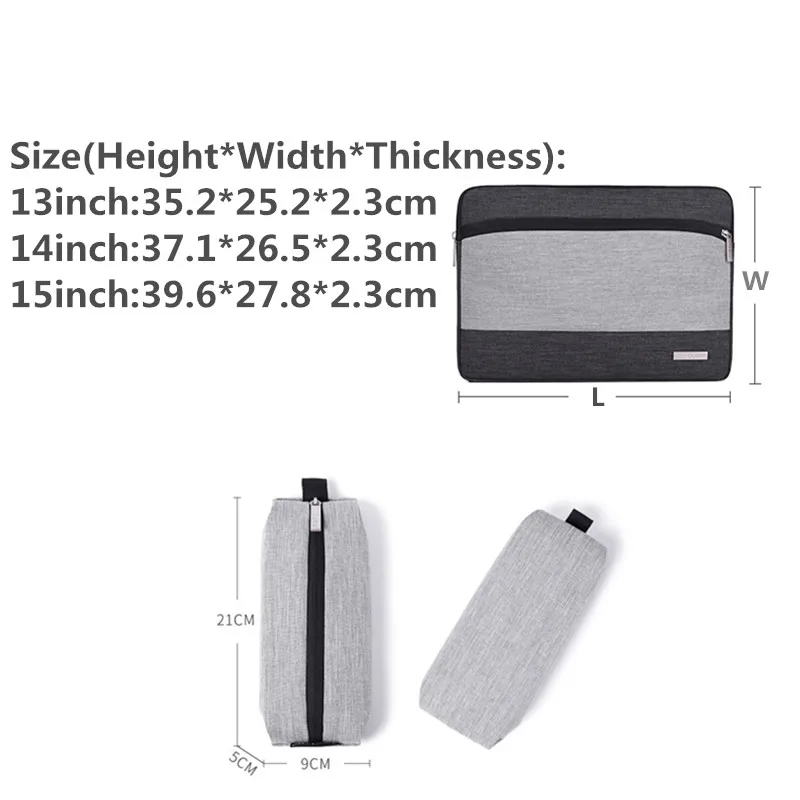 Jacode 13 14 15 дюймов Чехол для ноутбука Macbook 11 12 Сумка hp pavilion envy сумки Xiaomi air|Сумки и