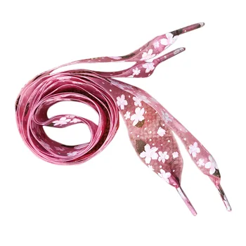

YJSFG HOUSE 1 pair Snowflake Yarn Flat Silk Ribbon Shoelaces Shoes Laces Sneakers Strings Party Xmas Merry Christmas Gifts
