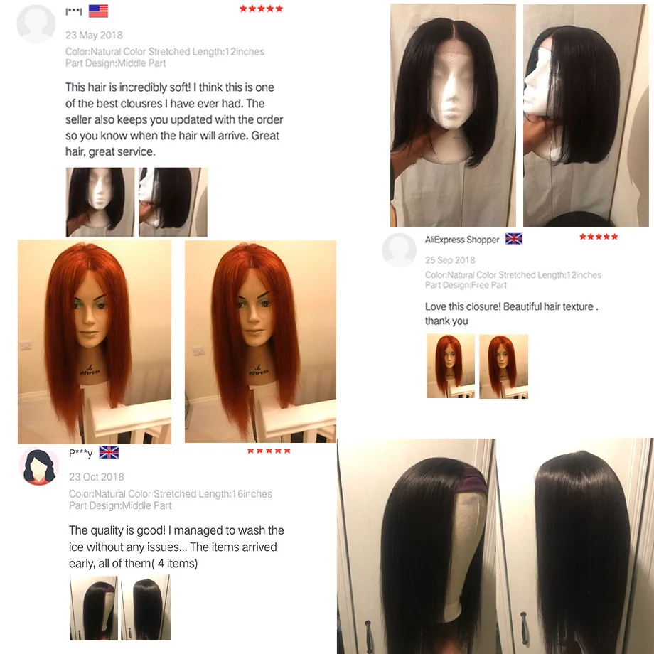 Bling Hair бразильские прямые волосы 360 кружева лобовое закрытие с детскими волосами предварительно вставленные Remy человеческие волосы закрытие натуральный цвет