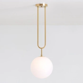 

H60cm Nordic Copper Glass Globe Lustre Led G9 Pendant Lights Corridor Luminaria Led Hanging Lamp Led Indoor Lighting Lamparas