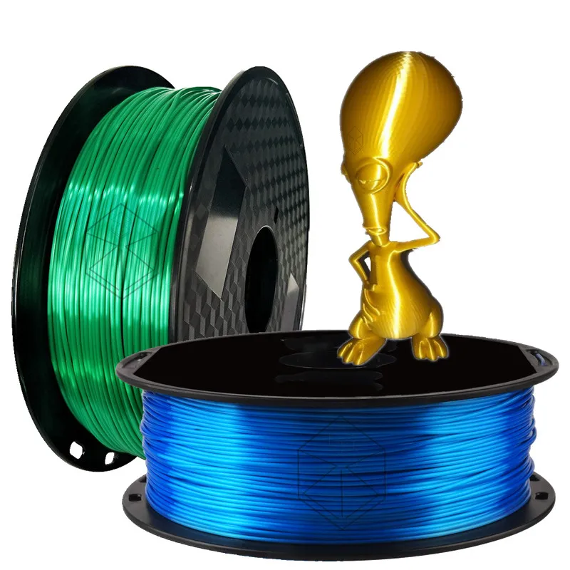 

3D Printing PLA Filament 1.75mm Silk Gold Feeling Printing Material Metal Bronze Silky Shiny Filament PLA for 3D Printer 3D Pen