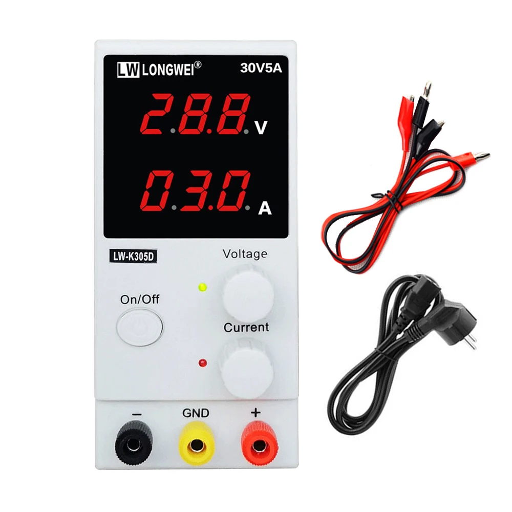 

LW-K305D 30V 5A Adjustable DC Voltage Regulators Switch Power Supply laboratory Mini DC Power Supply 0.1V 0.01A Digital Display