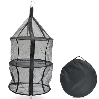 

High Clothes Hanging Dryer Net Drying Rack 3 Layers Nylon Zipper For Outdoor Camping DOG88