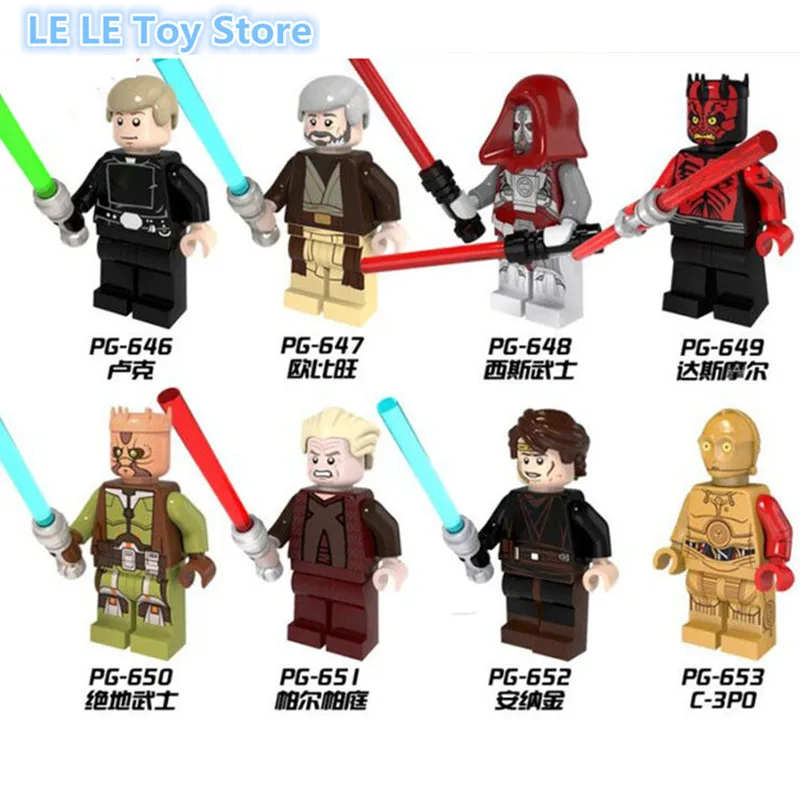 8PCS/lot PG8021 Star Wars Palpatine Sith warrior Darth Maul Anakin C3PO Building Blocks Bricks Action Baby Toys Gift baby-building-blocks : image 8PCS/lot PG8021 Star Wars Palpatine Sith warrior Darth Maul Anakin C3PO Building Blocks Bricks Action Baby Toys Gift baby-building-blocks