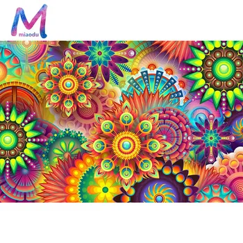 

MIAODU Full Square 5D Diy Diamond Painting Cross Stitch"Colorful Flower"Diamond Embroidery Rhinestone Mosaic Decor Paintings
