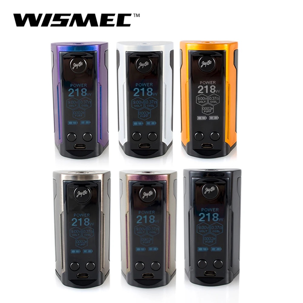 100% Original WISMEC Reuleaux RX GEN3 Dual TC Box Mod Output 230W Wattage 510 Spring Loaded Connector Electronic Cigarette