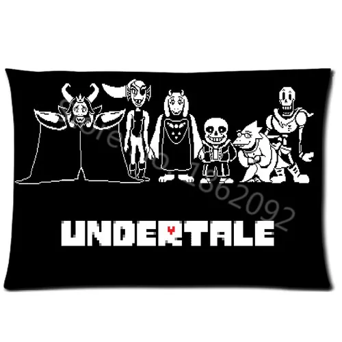 Черная прямоугольная наволочка Undertale для подушки с надписью очаровательные