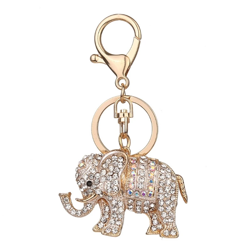 Rhinestone elefante llavero encanto colgante bolso bolsa llavero nuevo llaveros chaveiro sleutelhanger portachiavi