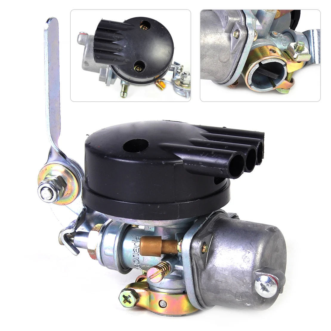 TEHE Chrome Muffler Exhaust Pipe 2-Stroke Motorized Bicycle Bike 49cc 60cc 66cc 80cc I3063562712
