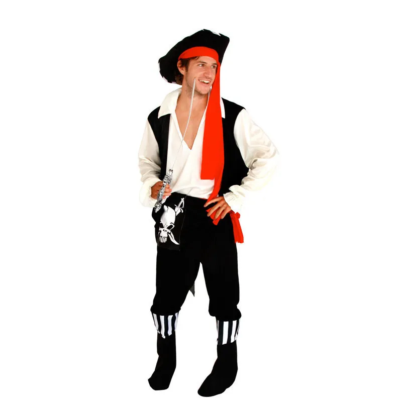 

christmas halloween costumes for men adult Jack Sparrow Pirate Costume captain pirates caribbean Cosplay fancy dress Carnival