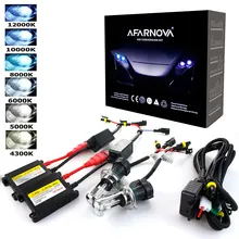 Ксеноновые H7 35 Вт AC 55 Вт тонкий балласт комплект HID ксеноновые лампы накаливания 12 В H1 H3 H11 h7 комплект ксенона 4300 К 6000 К заменить галогенные лампы