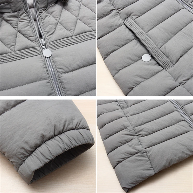 Autumn Winter Jacket Women Parka 2020 Fashion New Thin Hooded Warm Coat Cotton Padded Jacket Plus Size Slim Ladies Outerwear 6XL