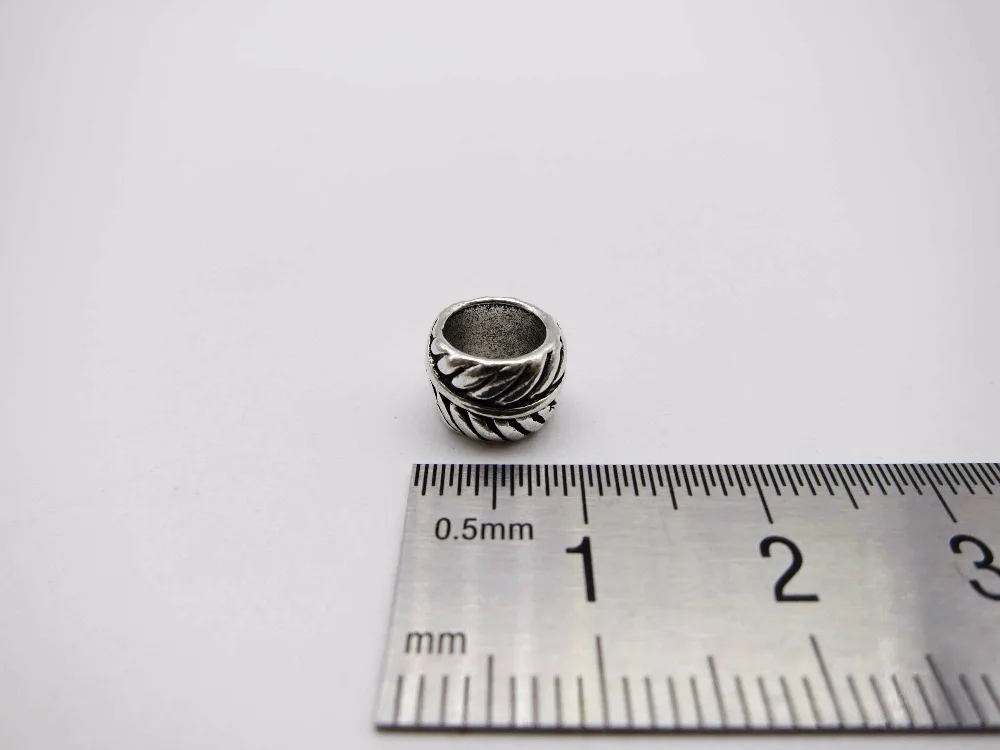 Старинные Серебряные бусы DIY большое отверстие Подвески для изготовления