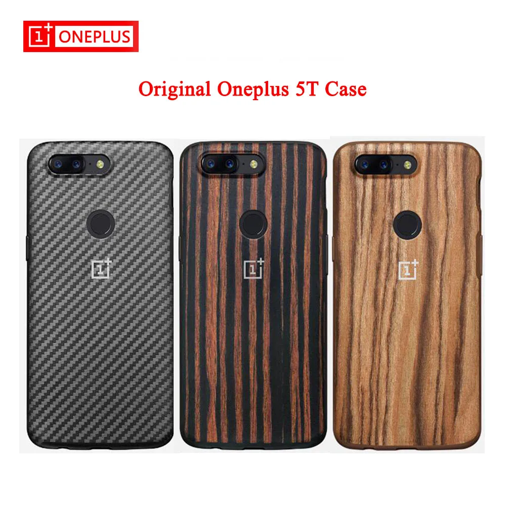 

OnePlus 5T Bumper Case Kevlar Karbon Original Genuine Official OnePlus 5T Case Carbon Fiber Rosewood Ebony OnePlus5T TPU Cover