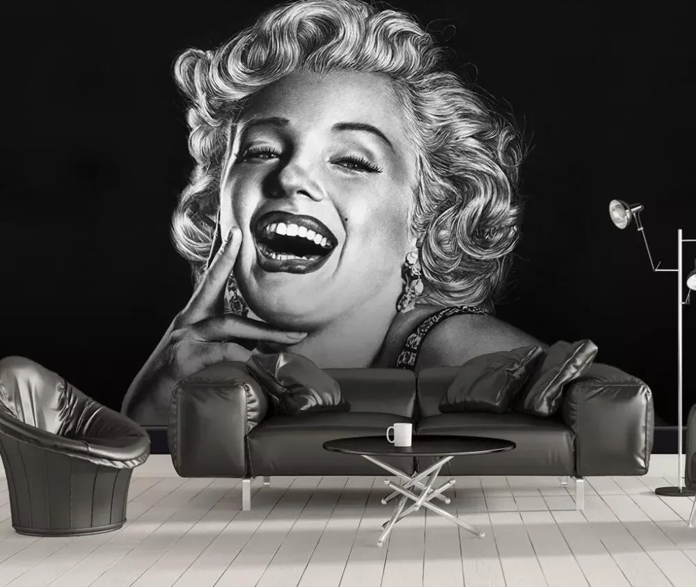 

Modern simple Marilyn Monroe beauty bedroom background wall decoration painting