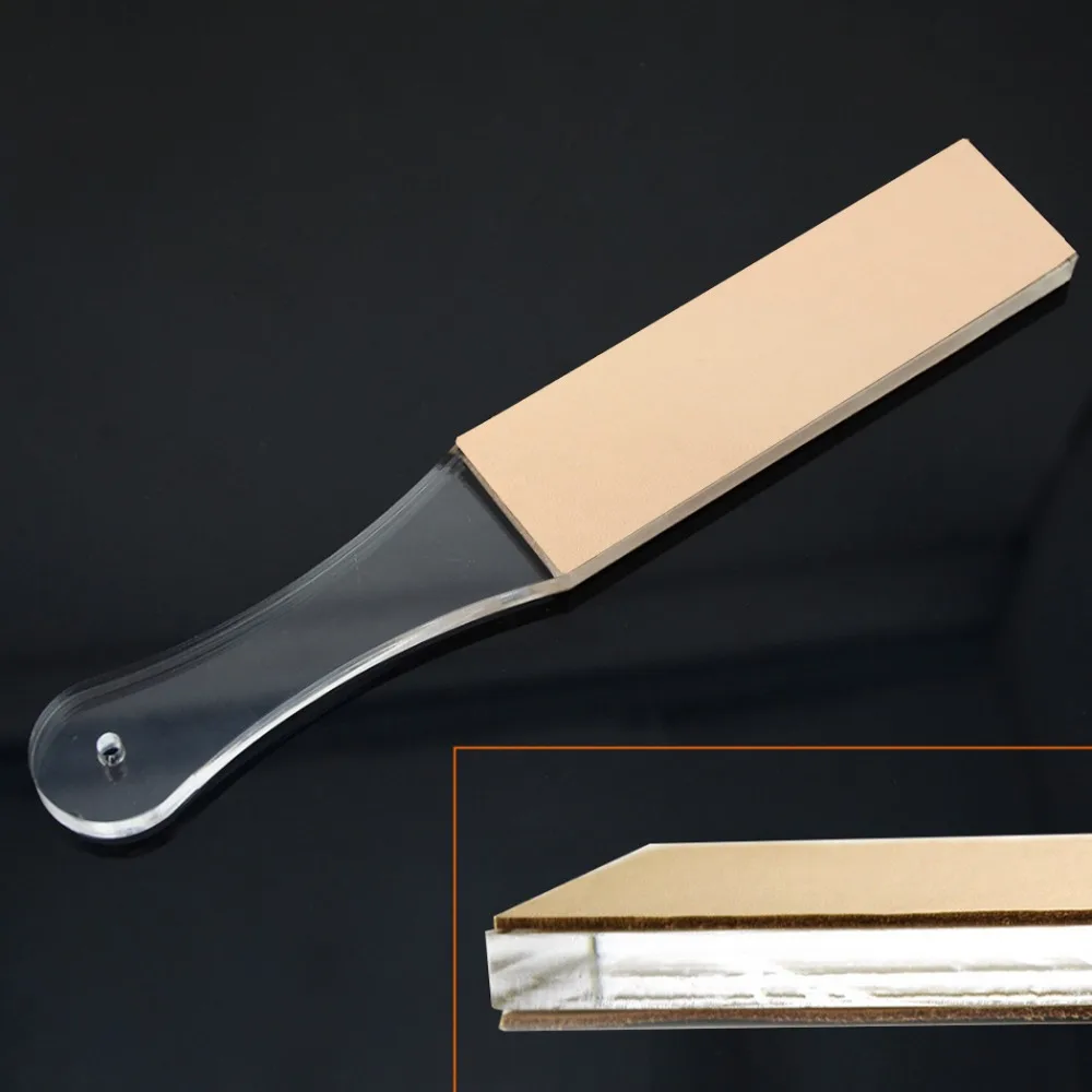 Buy ZY Acrylic Handle Leather Sharpening Strop Belt