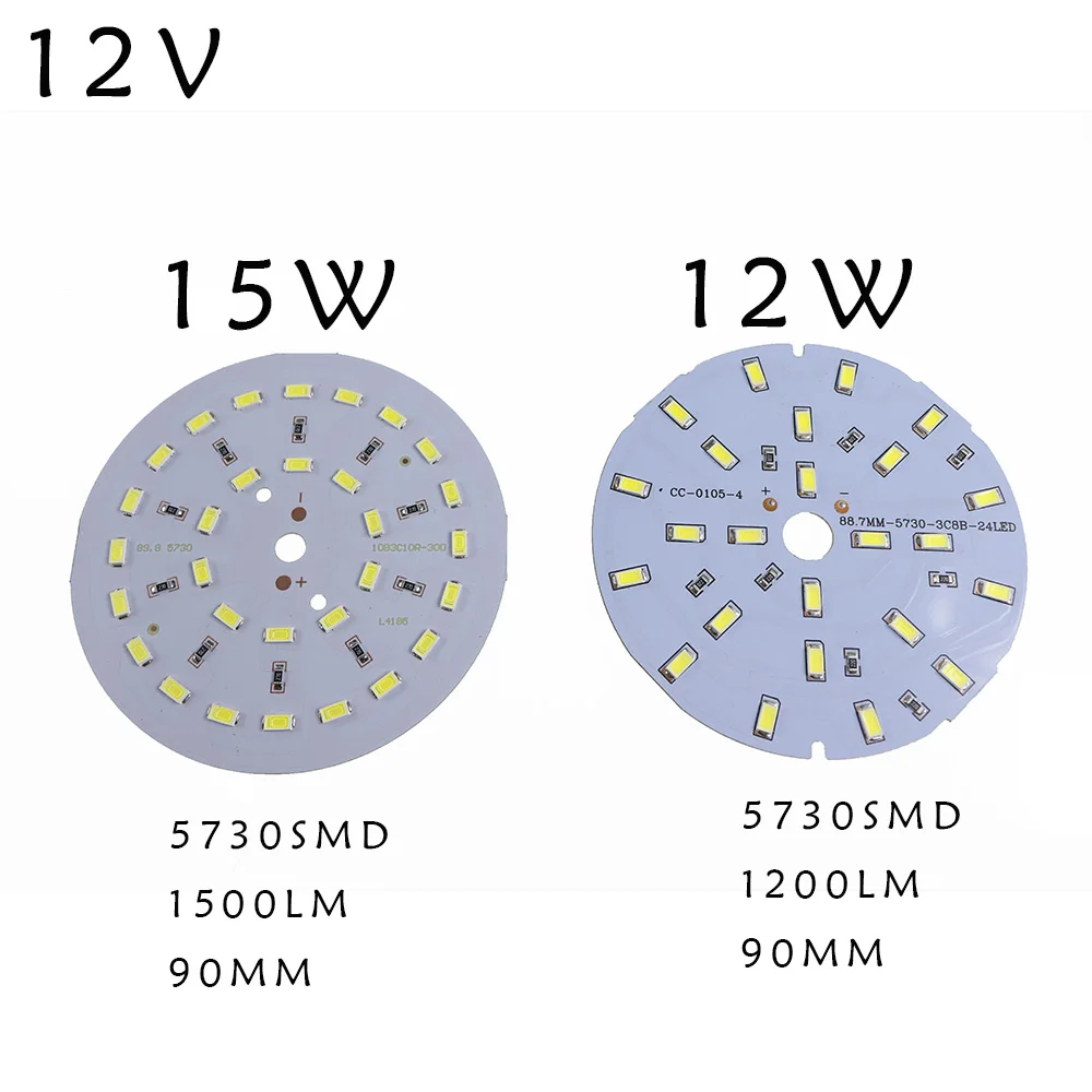 10 шт. светодиодный источник SMD5730 PCB DC 12 В 100LM/W лампа 3 Вт 5 Вт 7 Вт 9 Вт 12 Вт 15 Вт 21 Вт 30 Вт 45 Вт светодиодный белый/теплый для кемпинга/дома освещение