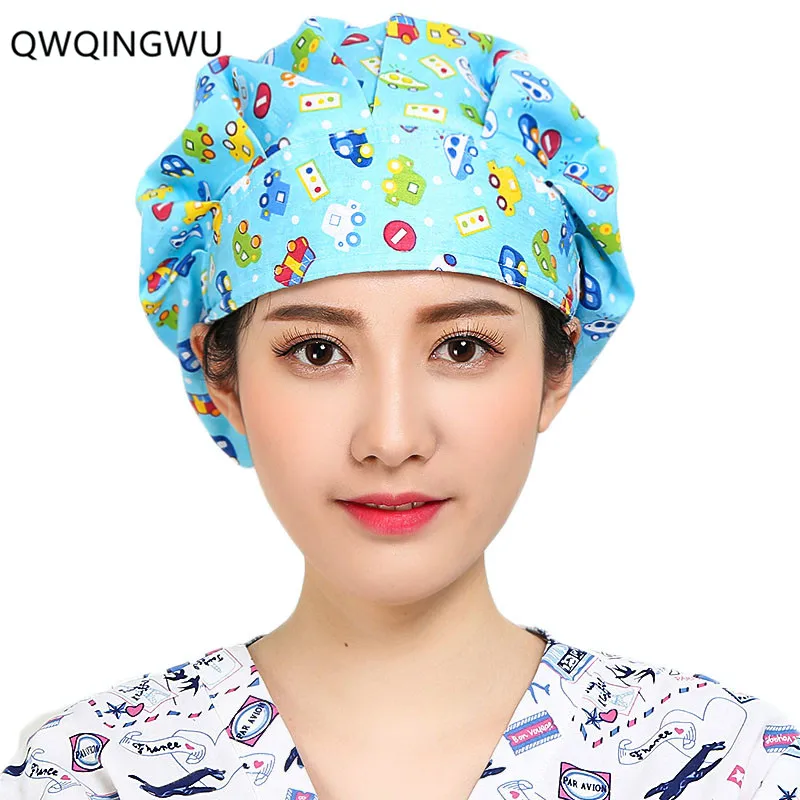 Women Men Printing Surgical Cap New Design Nurse Caps Uniform