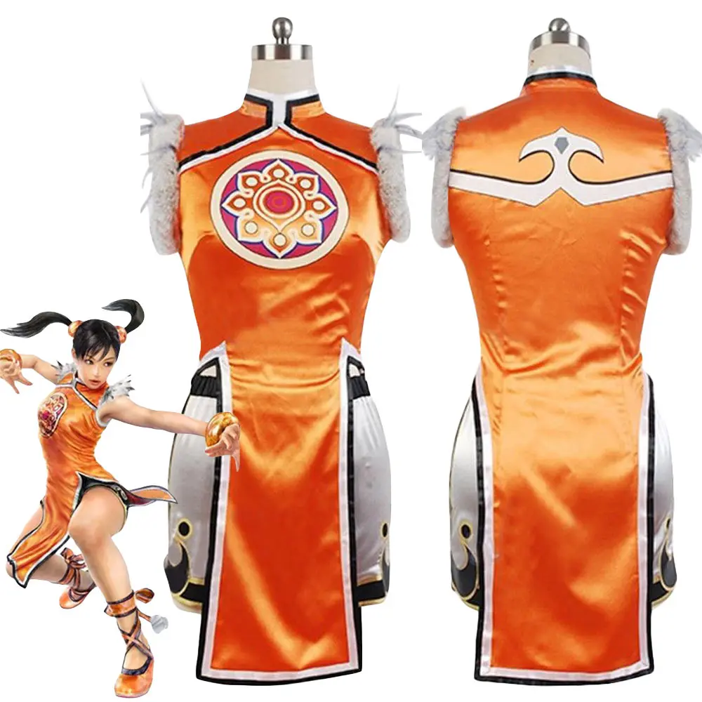Ling Xiaoyu косплей костюм для женщин кунг фу Хэллоуин Карнавальный вечеринок
