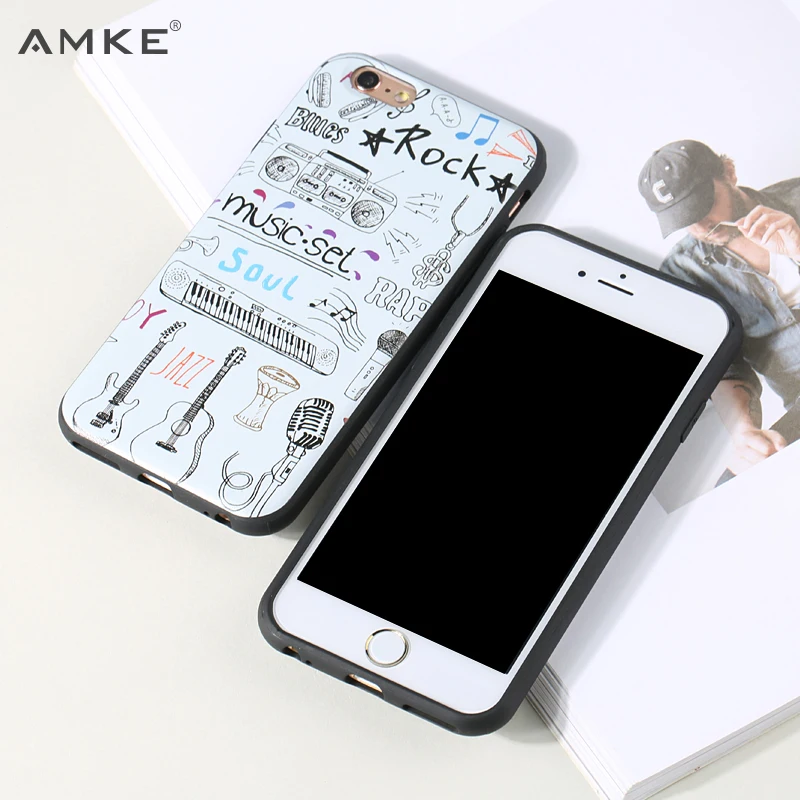 AMKE мобильный телефон Ультратонкий ТПУ case для iphone 6/6 s/6 плюс/6 s plus с rock феи шаблон