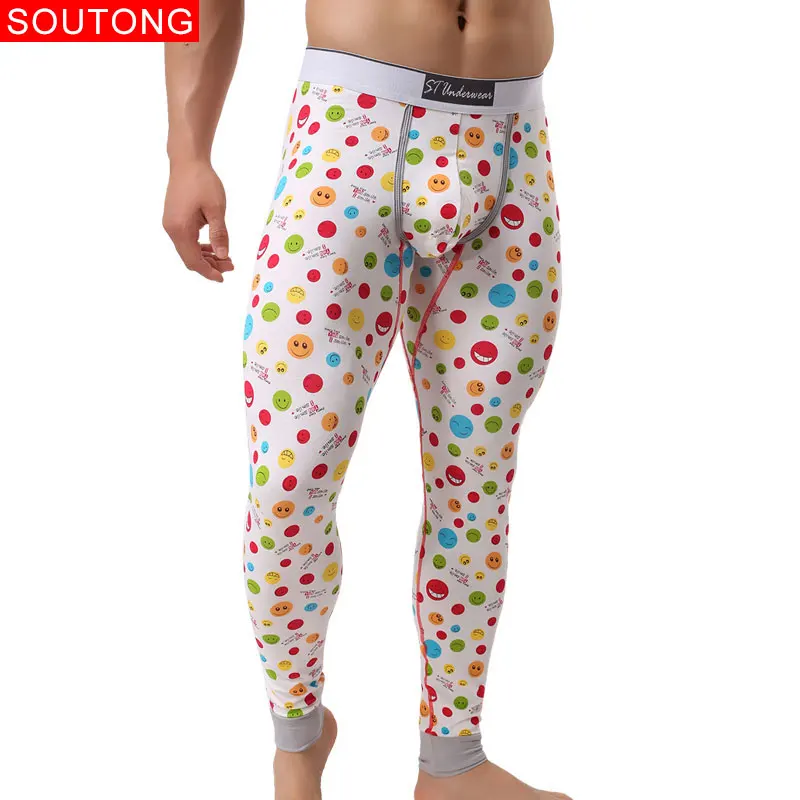 Soutong 2019 Winter Warm Men Long Johns Cotton Printed Men Thermal ...